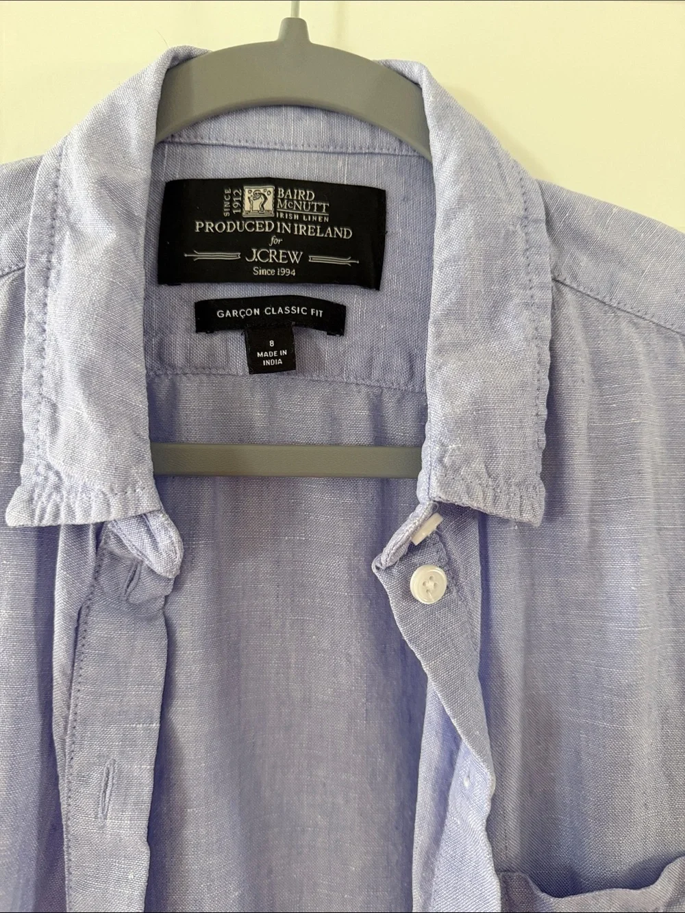 J. Crew Light Blue Casual 100% Linen Button-Down Shirt